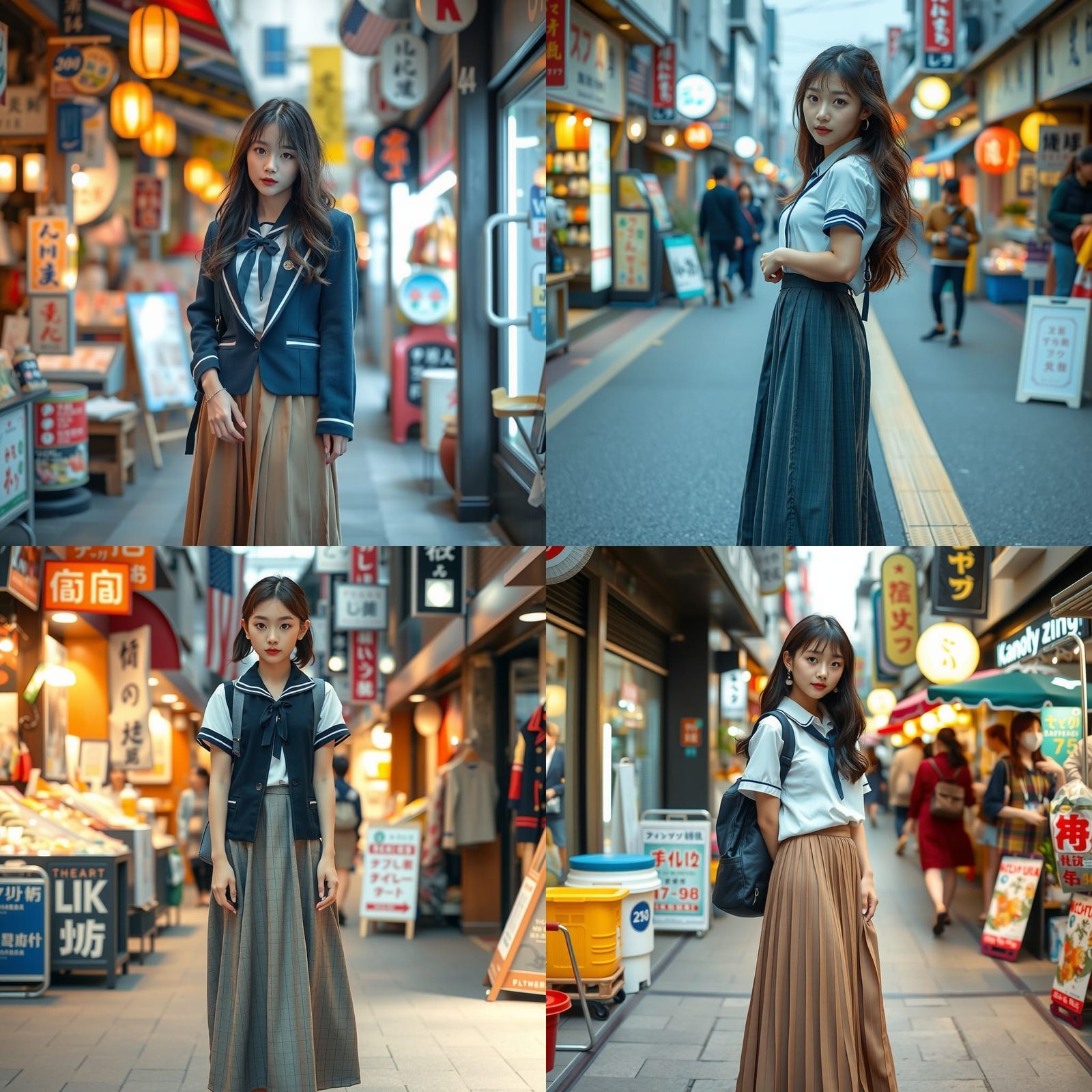 Japanese Student in Street Market
