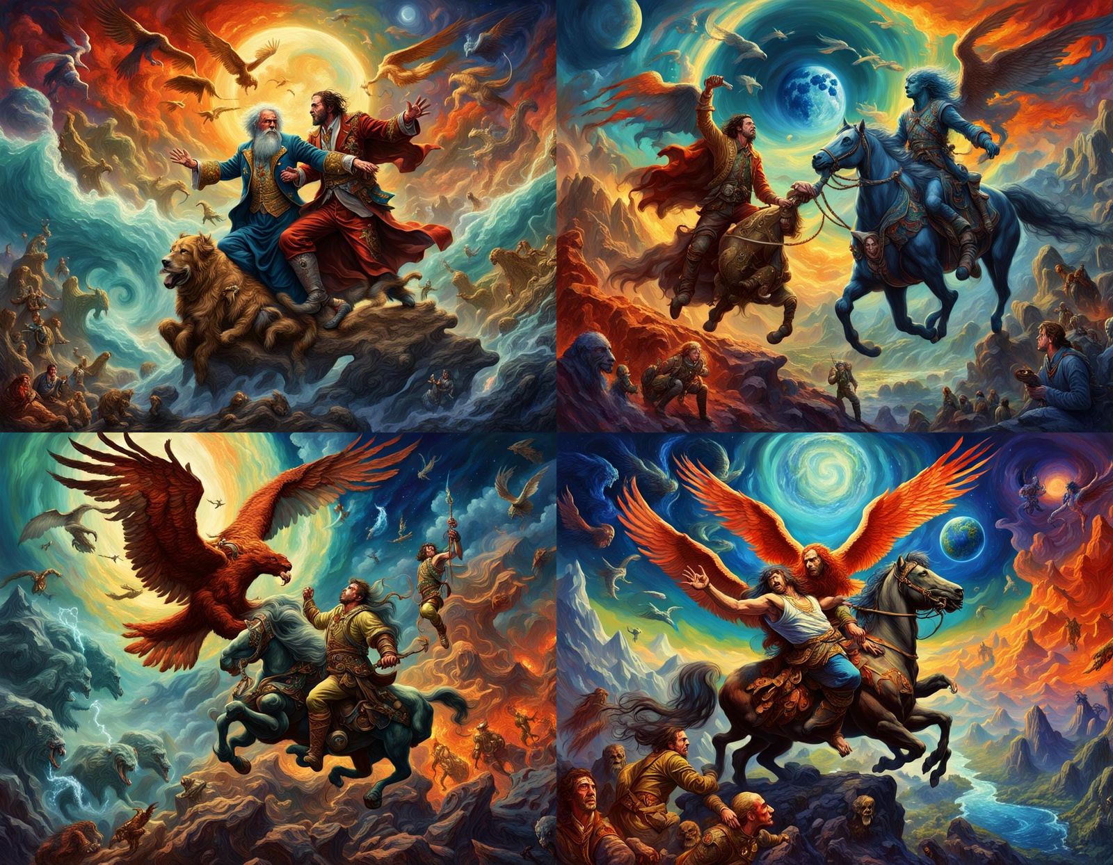 Spirits Wrestle in Celestial Winds: Steampunk Surrealism