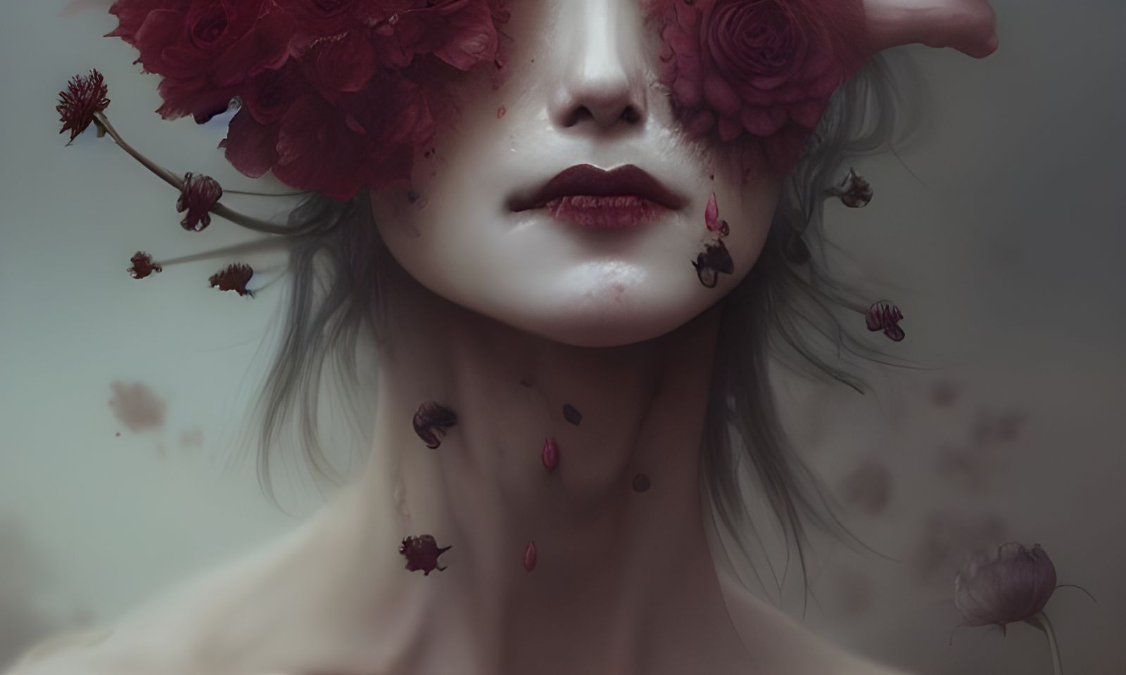 Floral Transformation: A Tragic Portrait