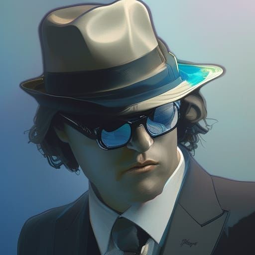 Blues Brothers Portrait in Hyperdetailed Style