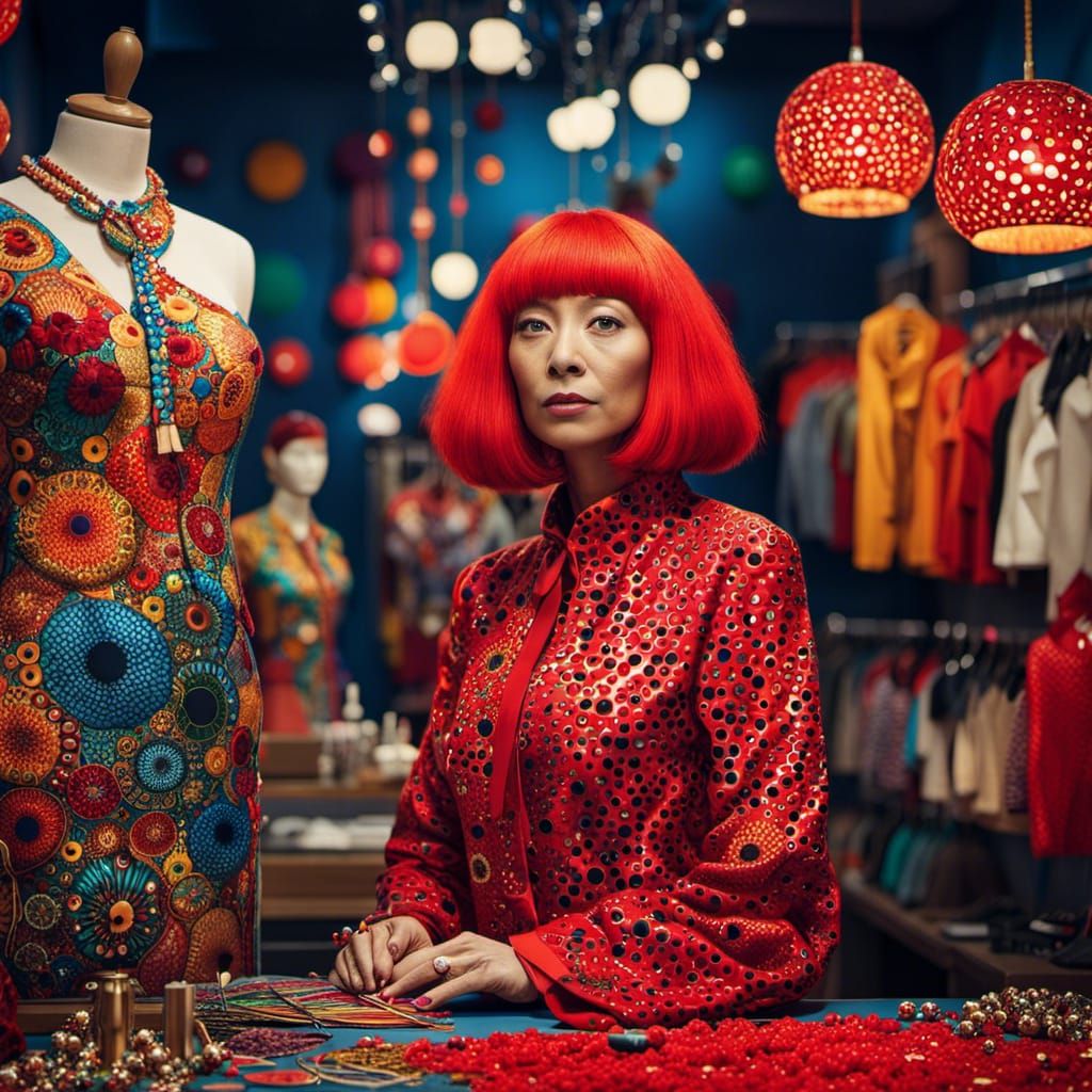 Fashion Boutique Assistant Portrait, Hyperdetailed Digital A...