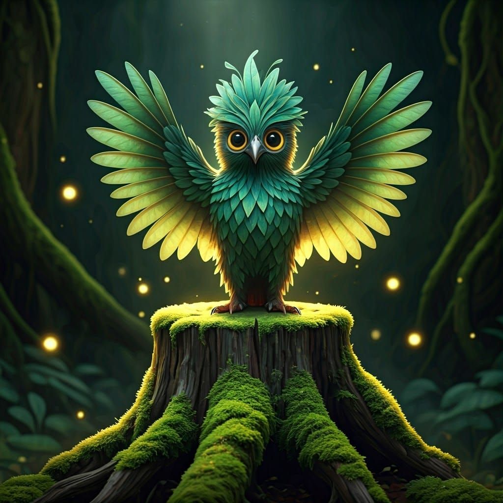 Ethereal Avian Guardian of the Enchanted Forest