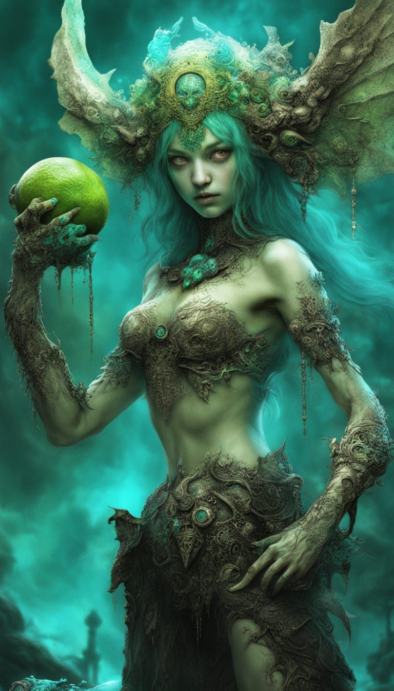 Sepia Horror with Tormentors in Dreamcore Style