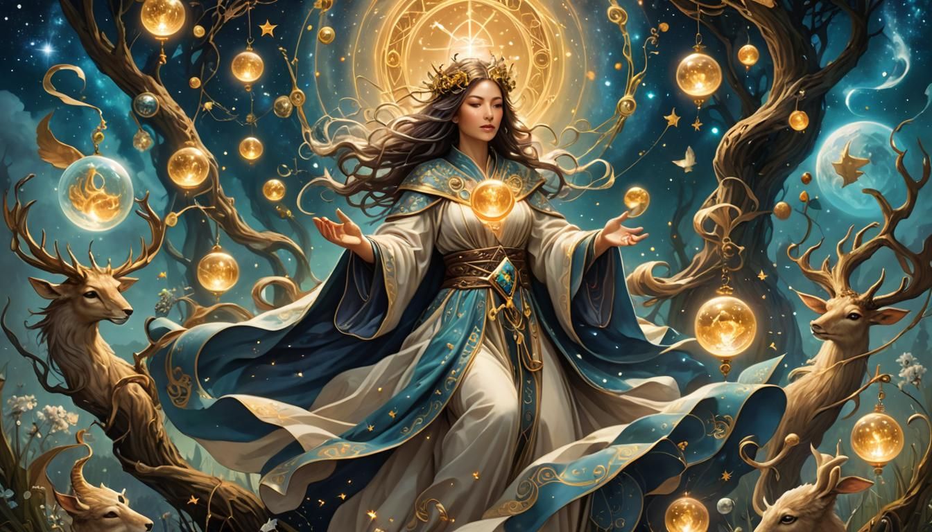 Dreamkeeper: Zodiac Figure Above Slumbering Creatures