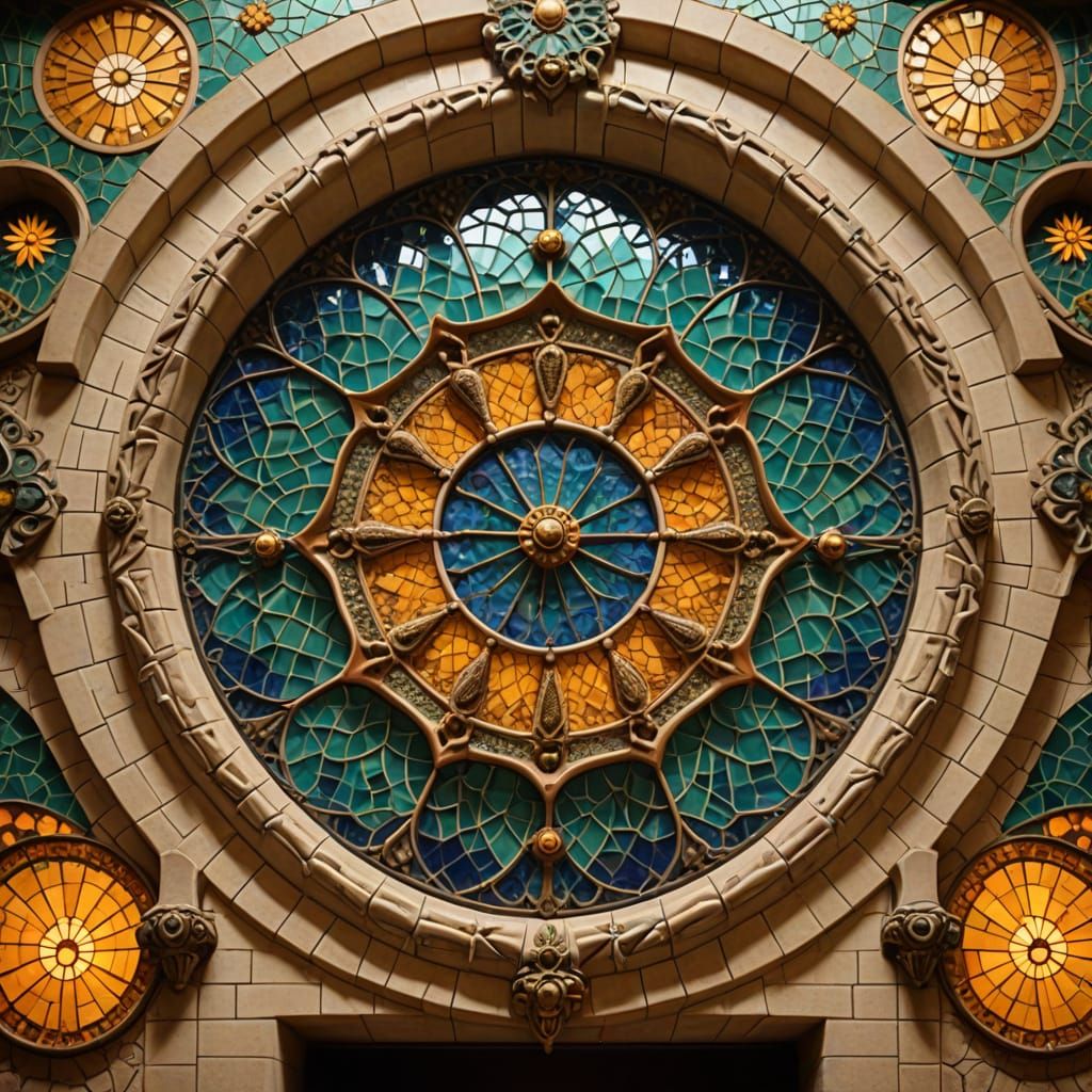 Gaudi-esque Train Journey in Mosaic Tunnel