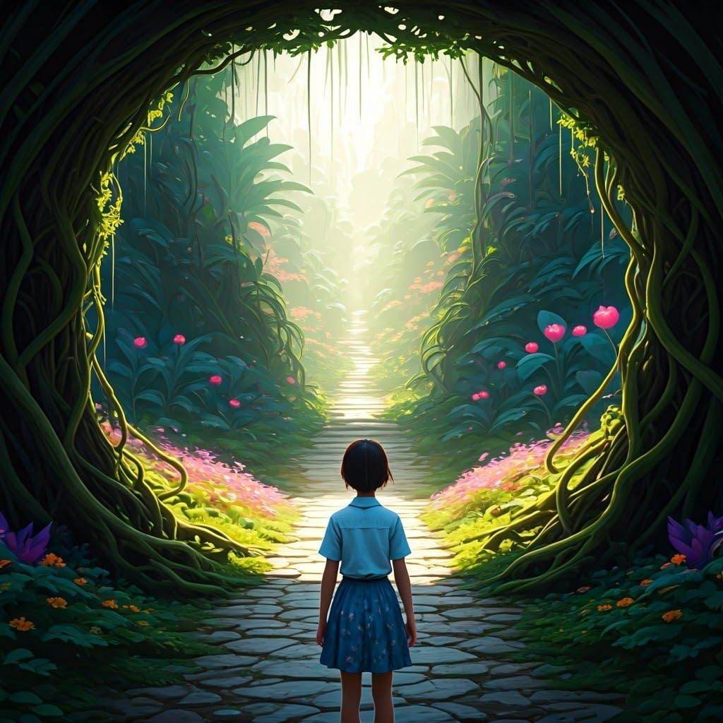 Mystical Path: Ethereal Digital Matte Painting