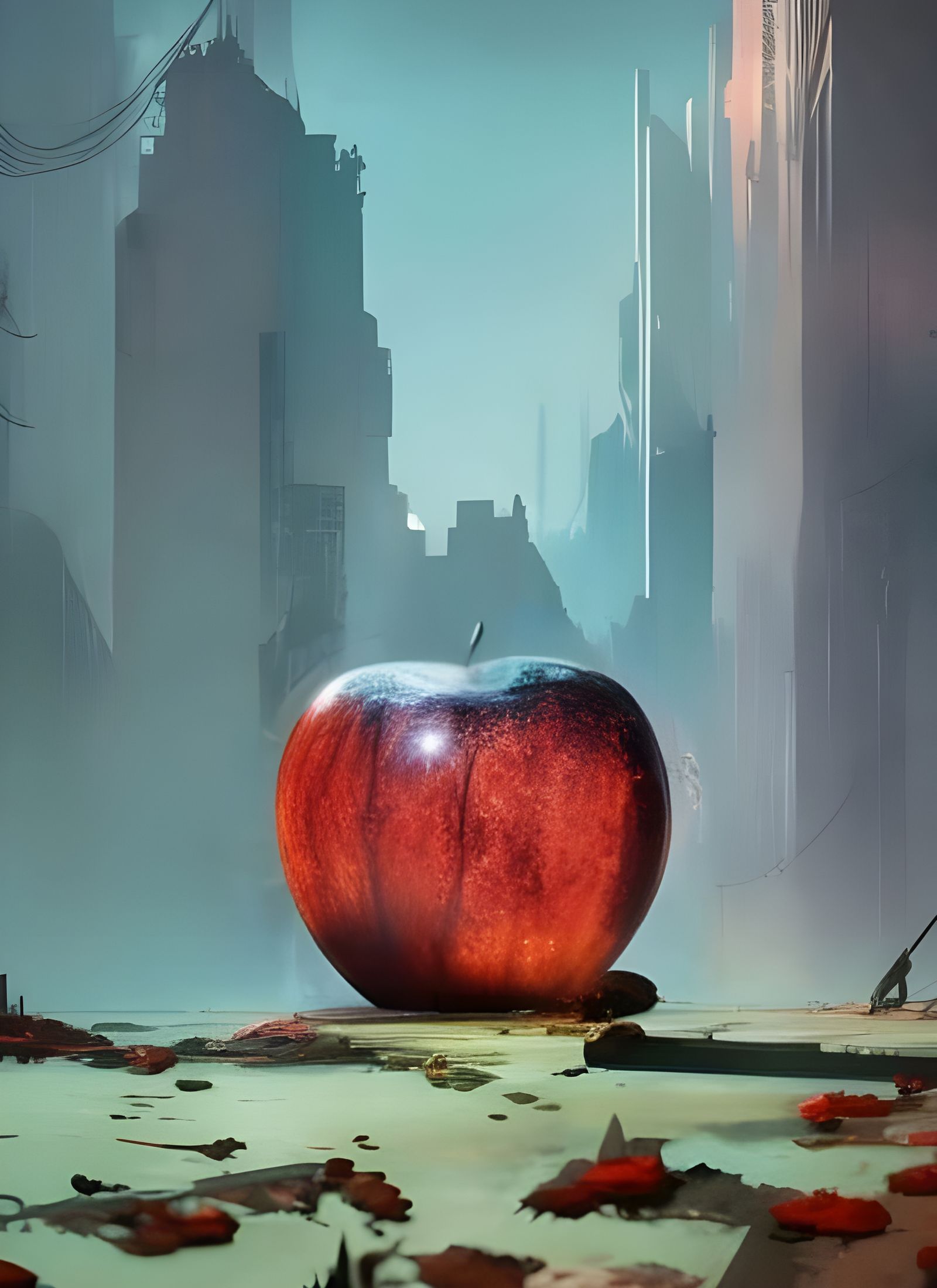 Post-Apocalyptic New York City in Gouache Illustration