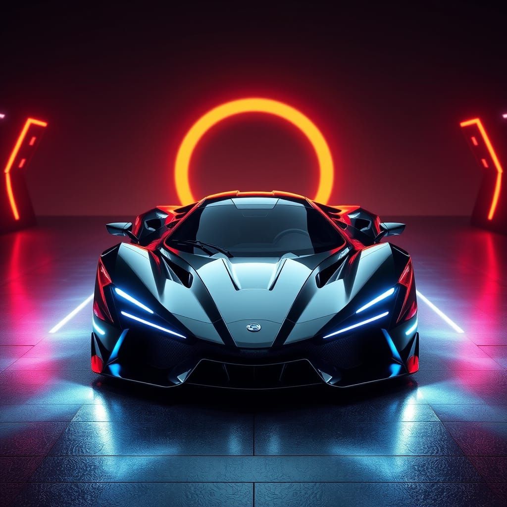 Cyberpunk Hypercar with Quantum Propulsion System
