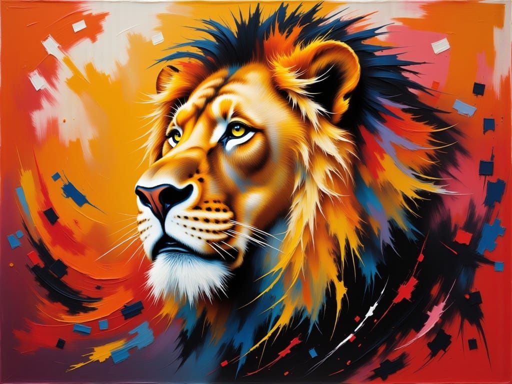 <lora:GazAbstract:1.0> Abstract expressionism. Close-up. A l...