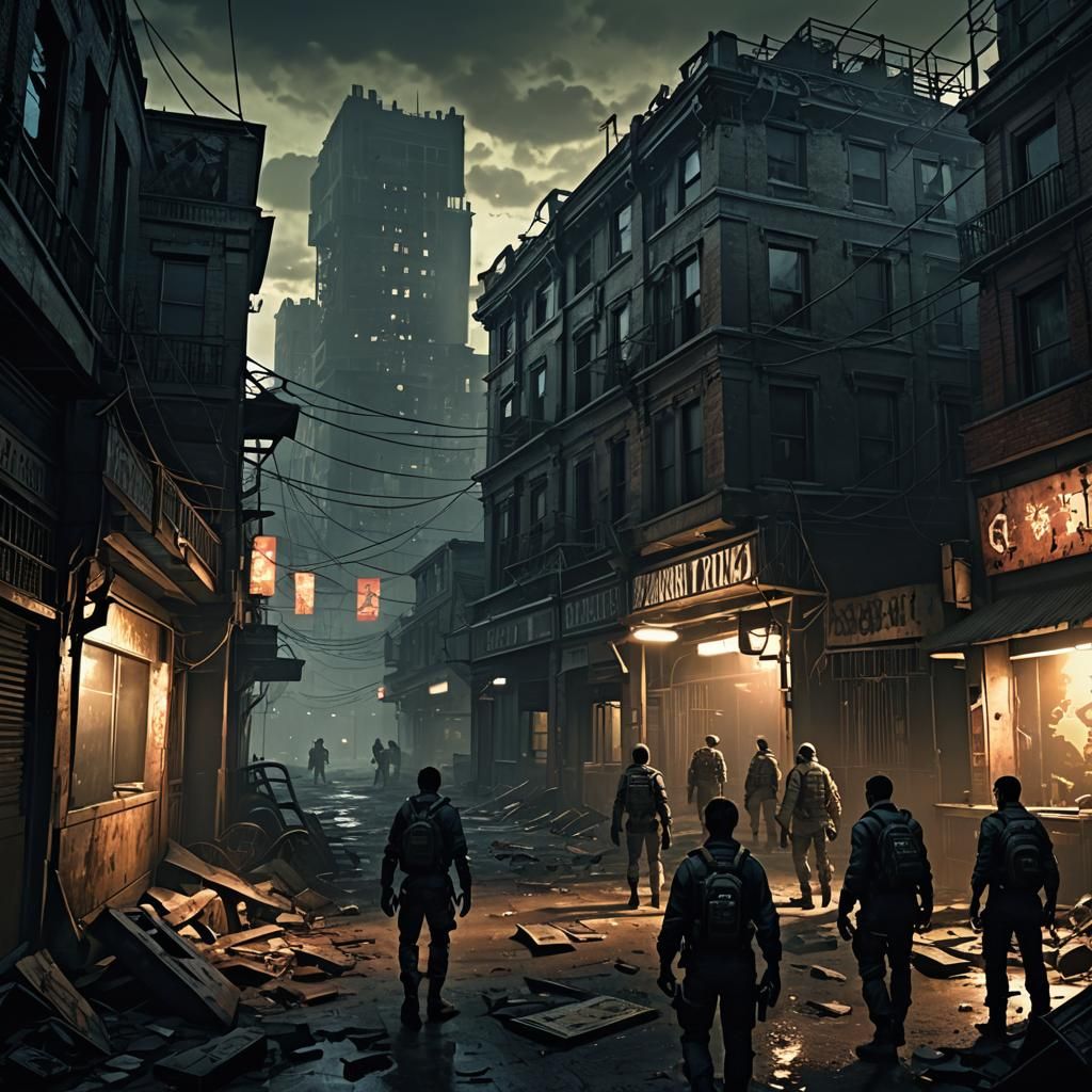 Post-Apocalyptic Cityscape Concept Art