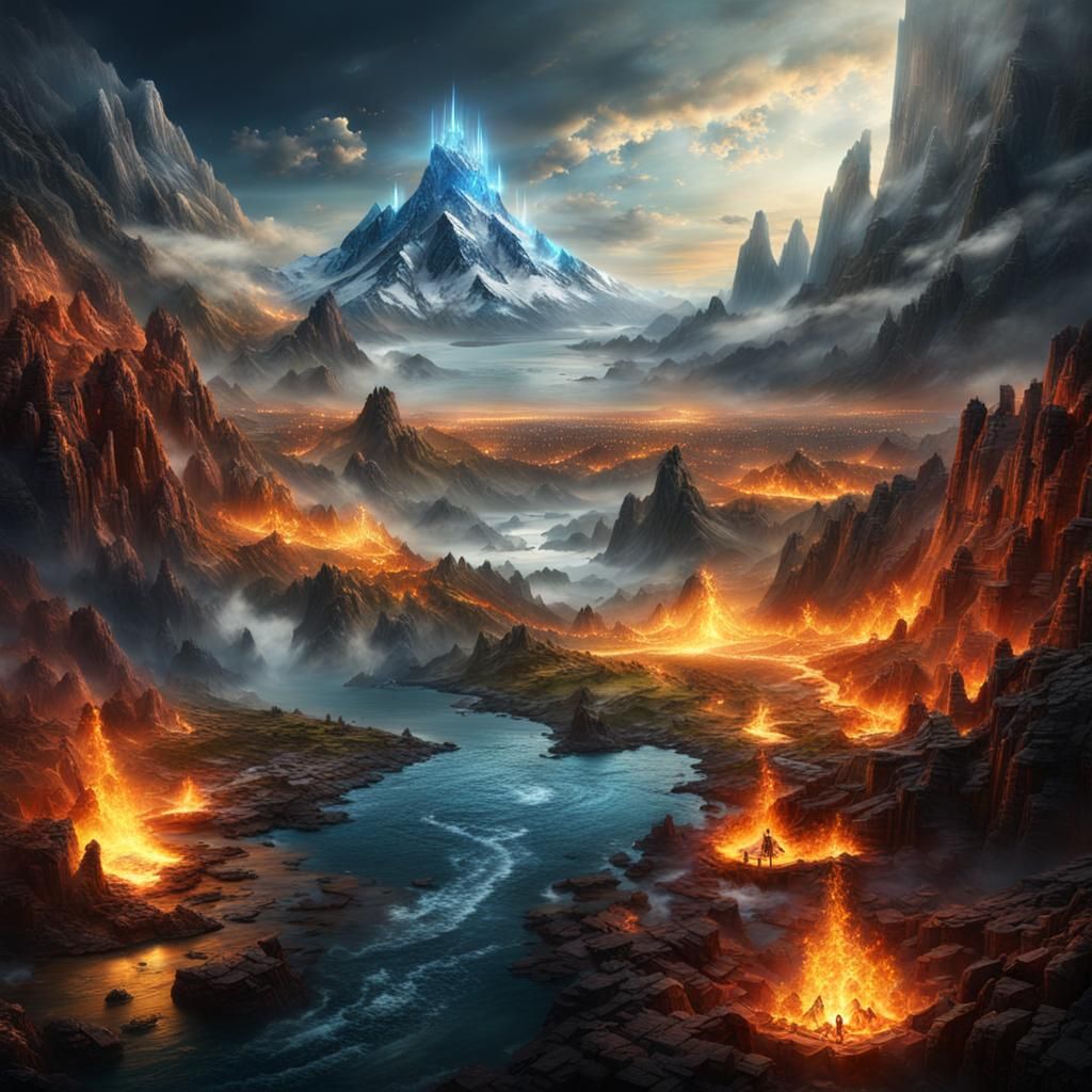 Elemental Harmony: Earth, Fire, Water, Air