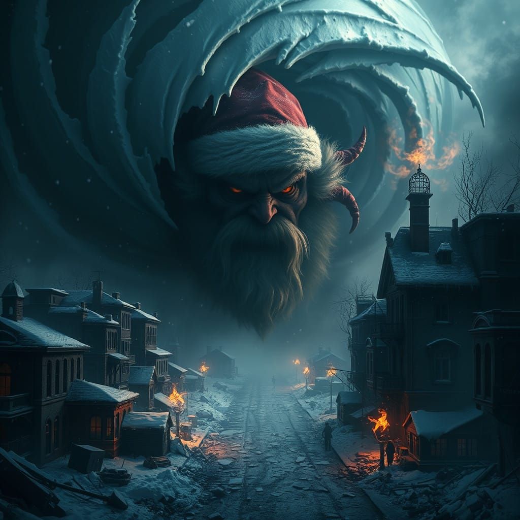 Twisted Christmas Horror: Dark Santa Claus Emerges from Vort...
