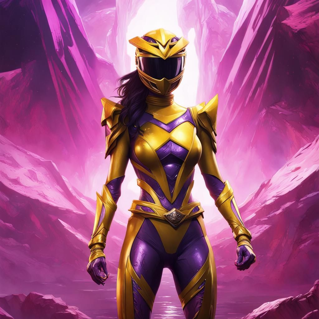 Female Power Ranger in Dark Fantasy Style