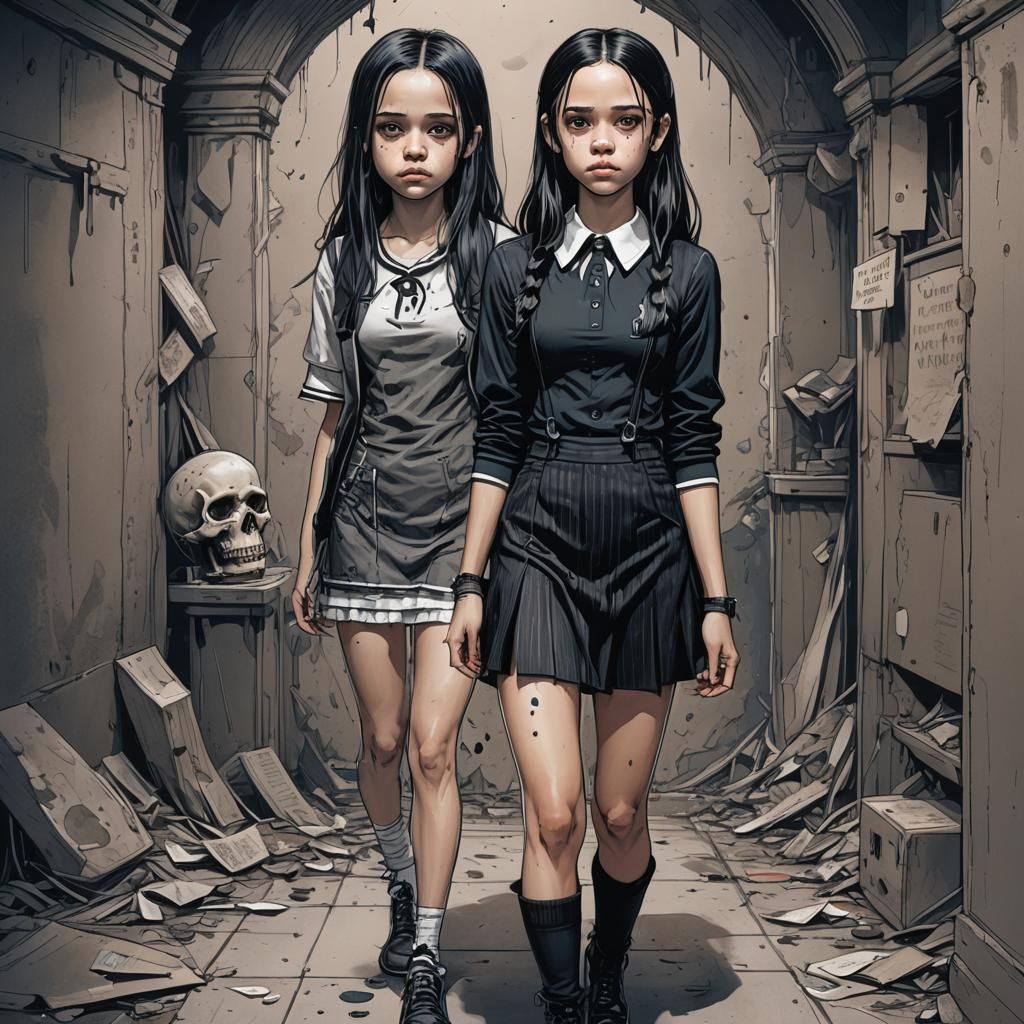 Tuesday and Wednesday Addams