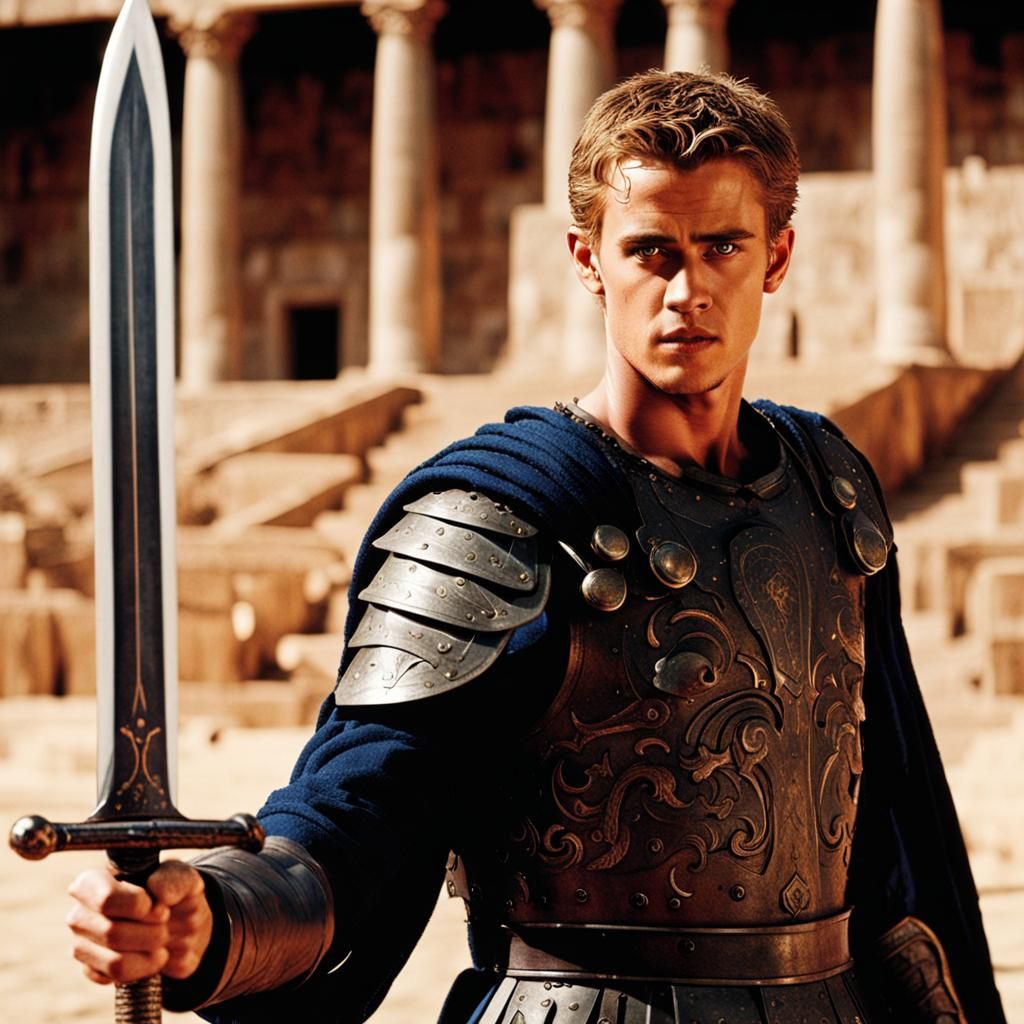 Gladiator Arena Scene with Swordsman