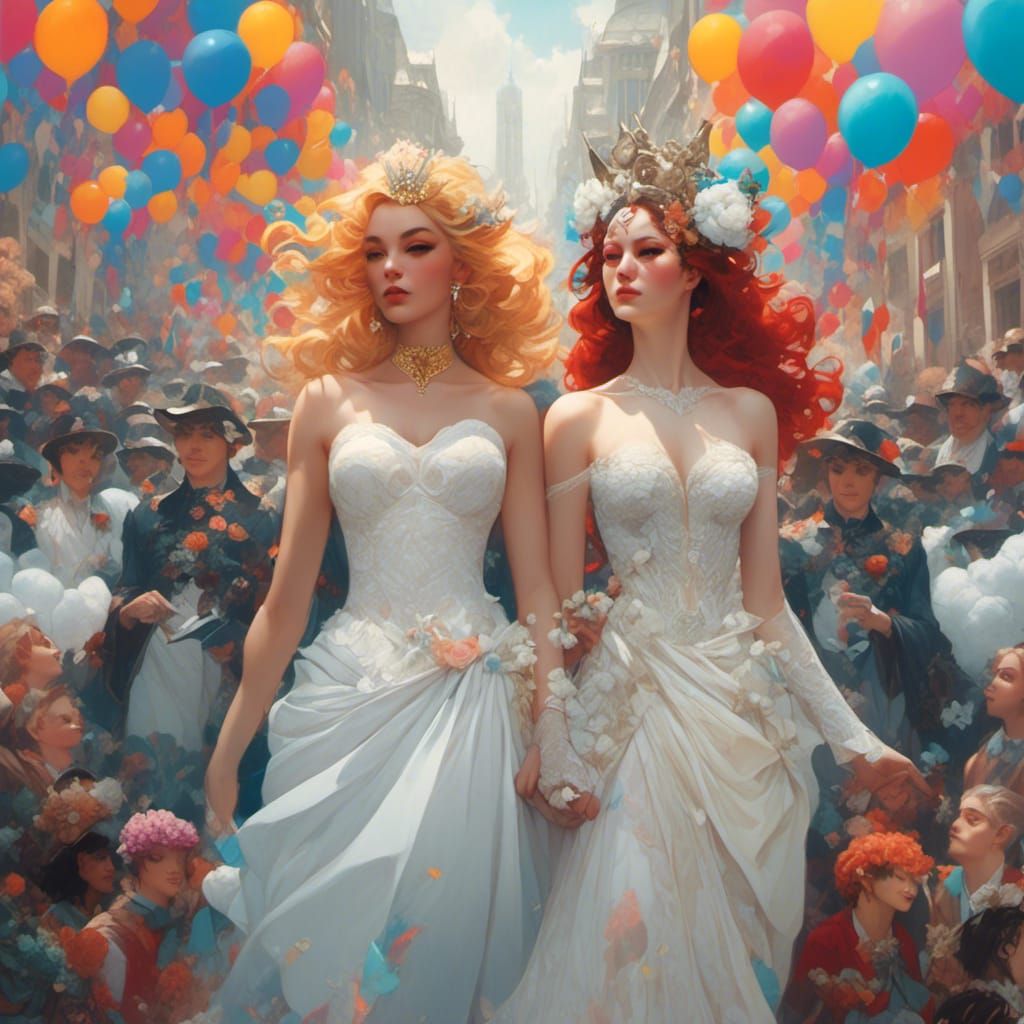Lesbian Wedding and Dystopian Pride Parade