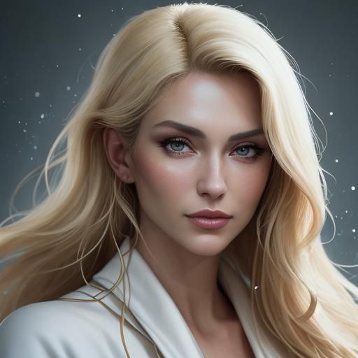 Beautiful Blonde Woman in Bathrobe: Professional Portrait
