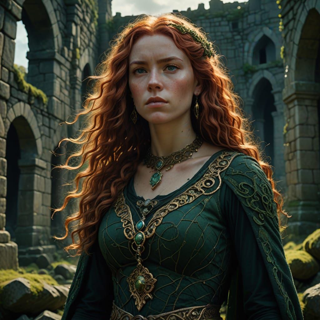 Ethereal Fantasy Portrait in Ancient Ruin