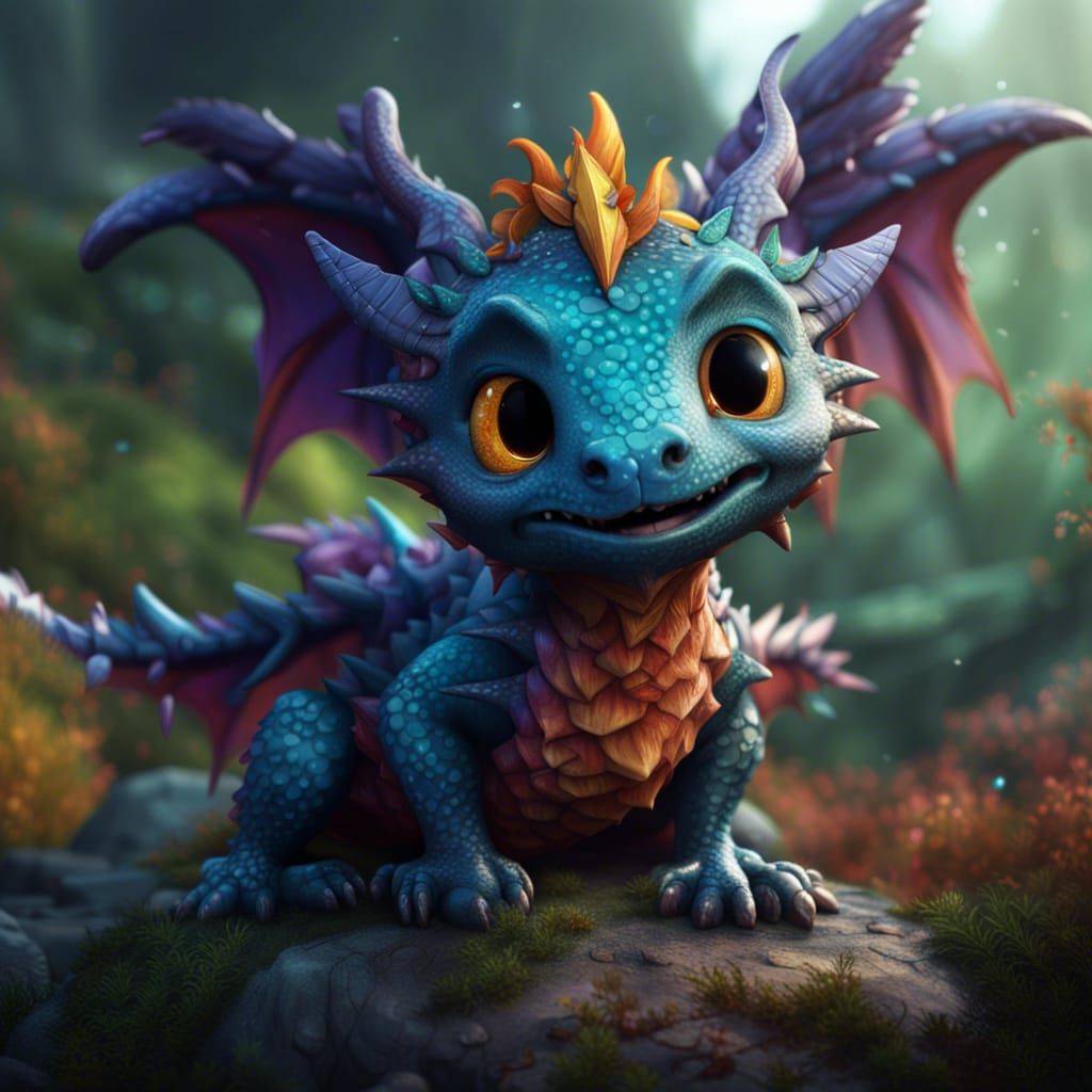 Cute Little Nature Dragon