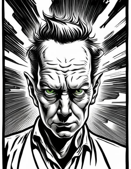 Evil Alien from Planet Goop: Comic Book Art