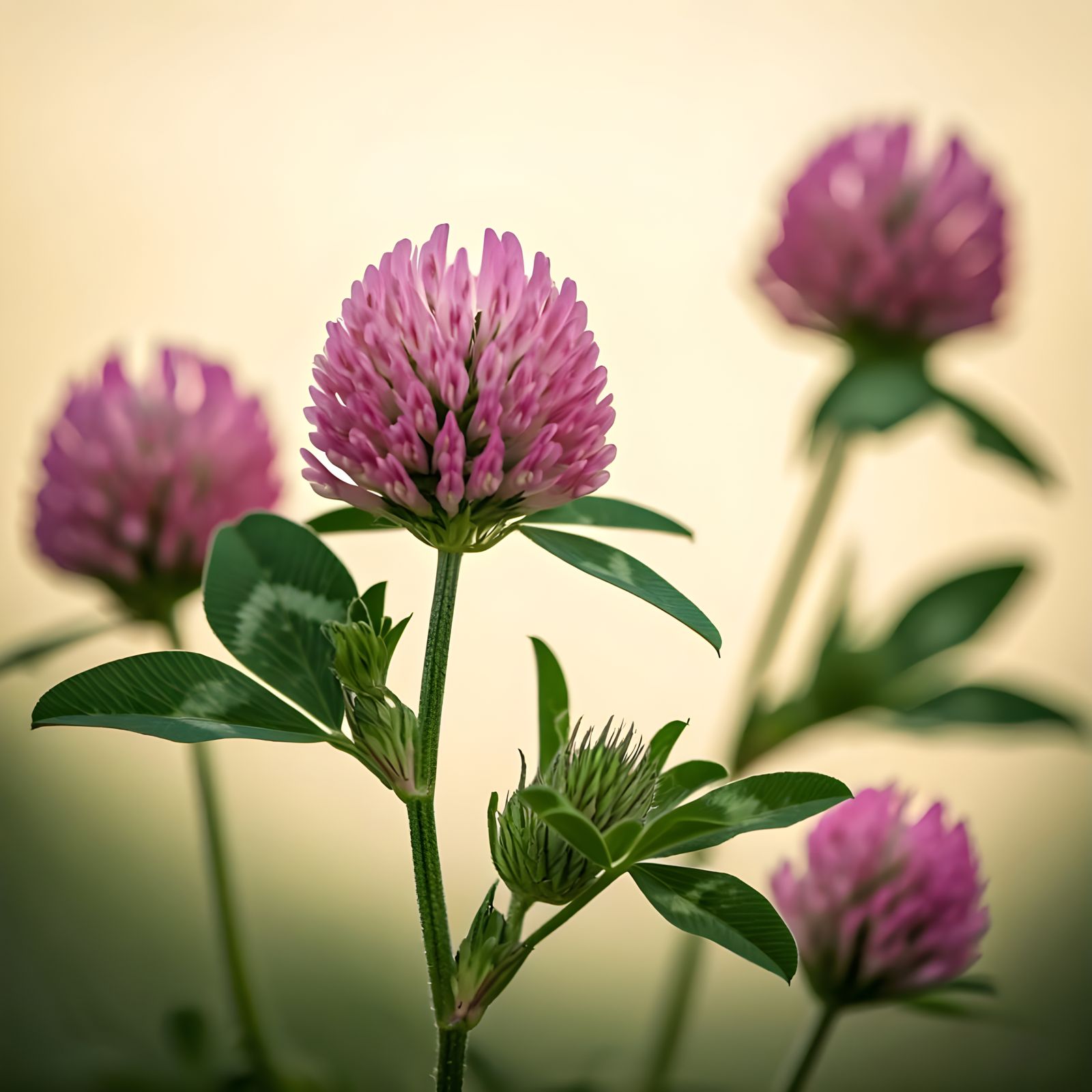 Hyper-Realistic Red Clover in Bloom
