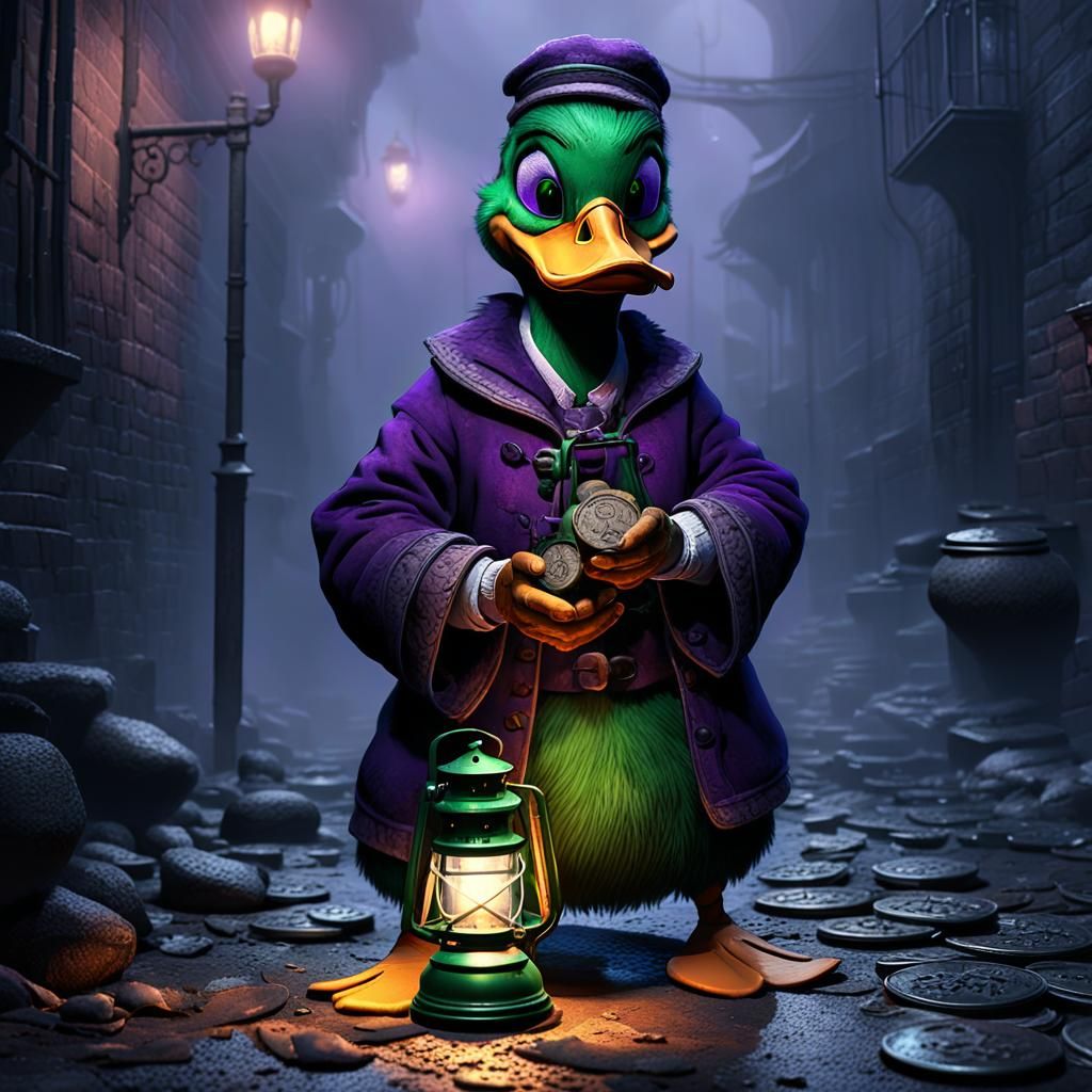 Dagobert Duck in Dark Fantasy Alley