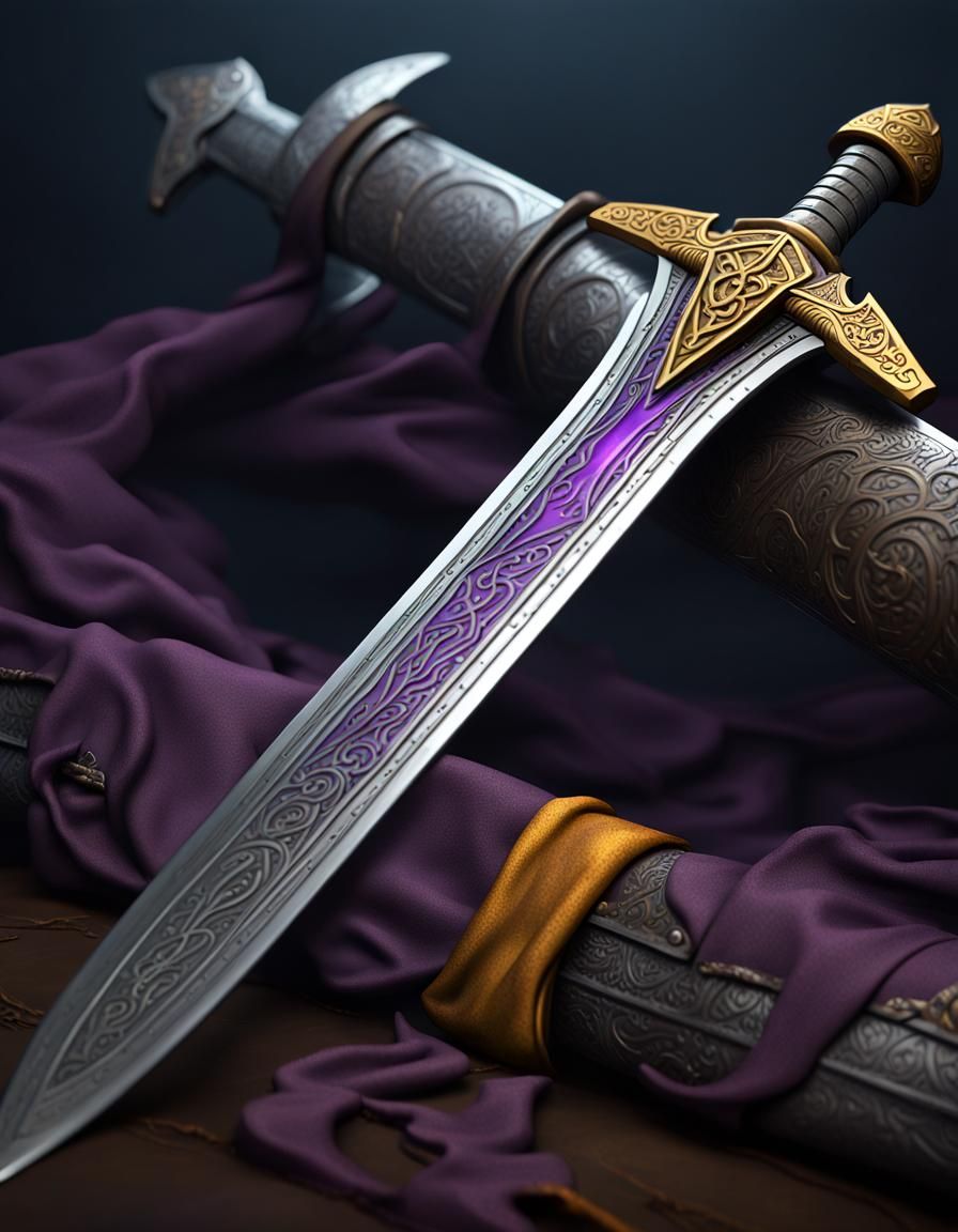 Ulfberht Viking Sword in Dark Fantasy Style