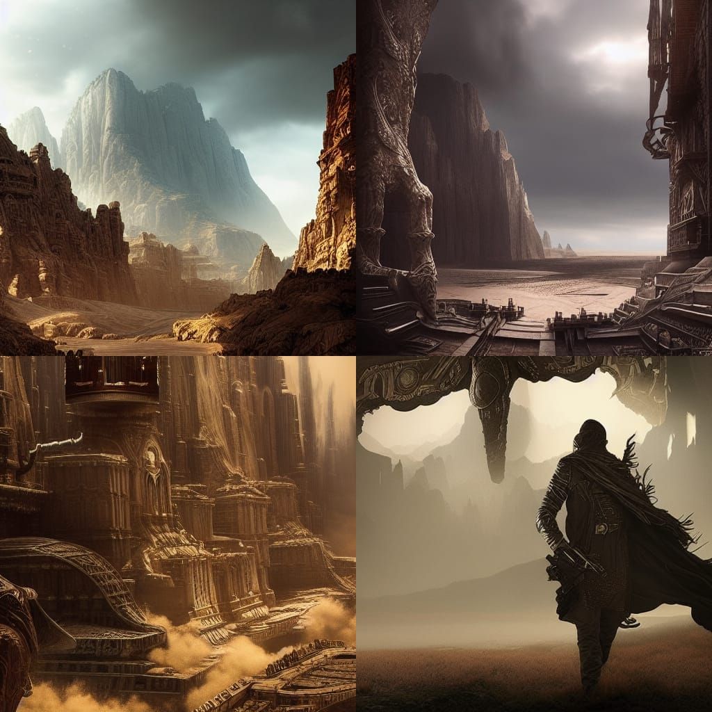 Dramatic Gunslinger in Digital Matte Painting Style
