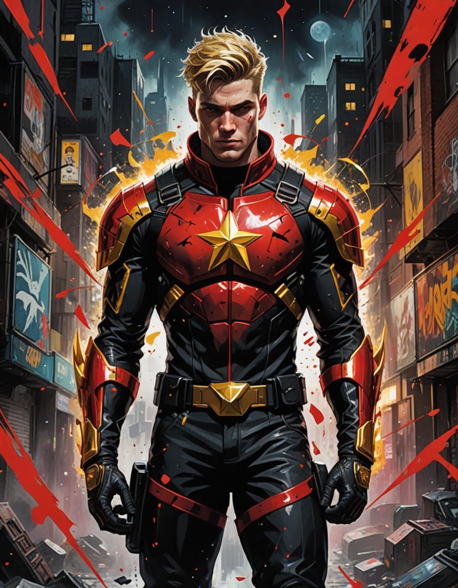 Starbrand Soars Through the Cosmos in Vibrant Red and Black...