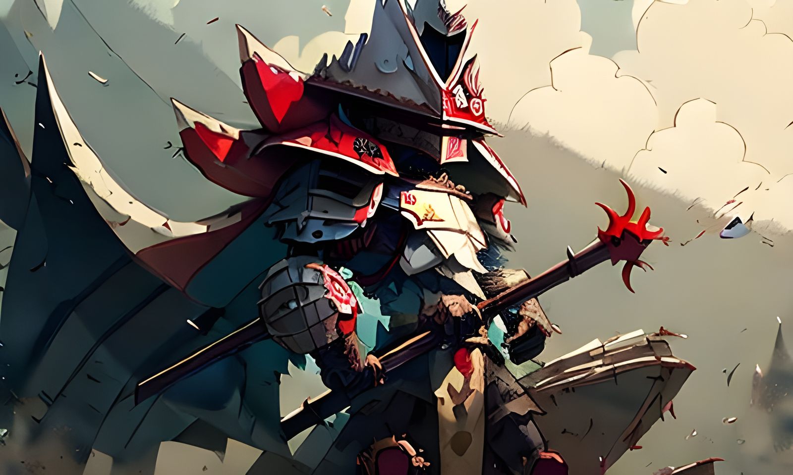 Battle Crow Ronin Lord in Ornate Armor