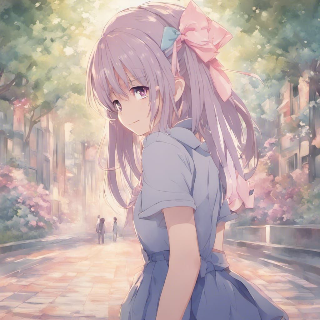 Anime Style Pastel Design Character Art