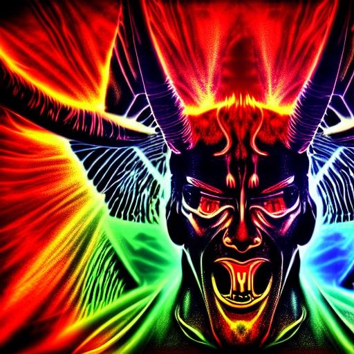 Psychedelic Satanic DJ in 8k Resolution