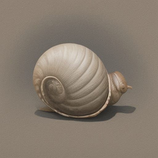 Detailed AI Image of a Snail Shell