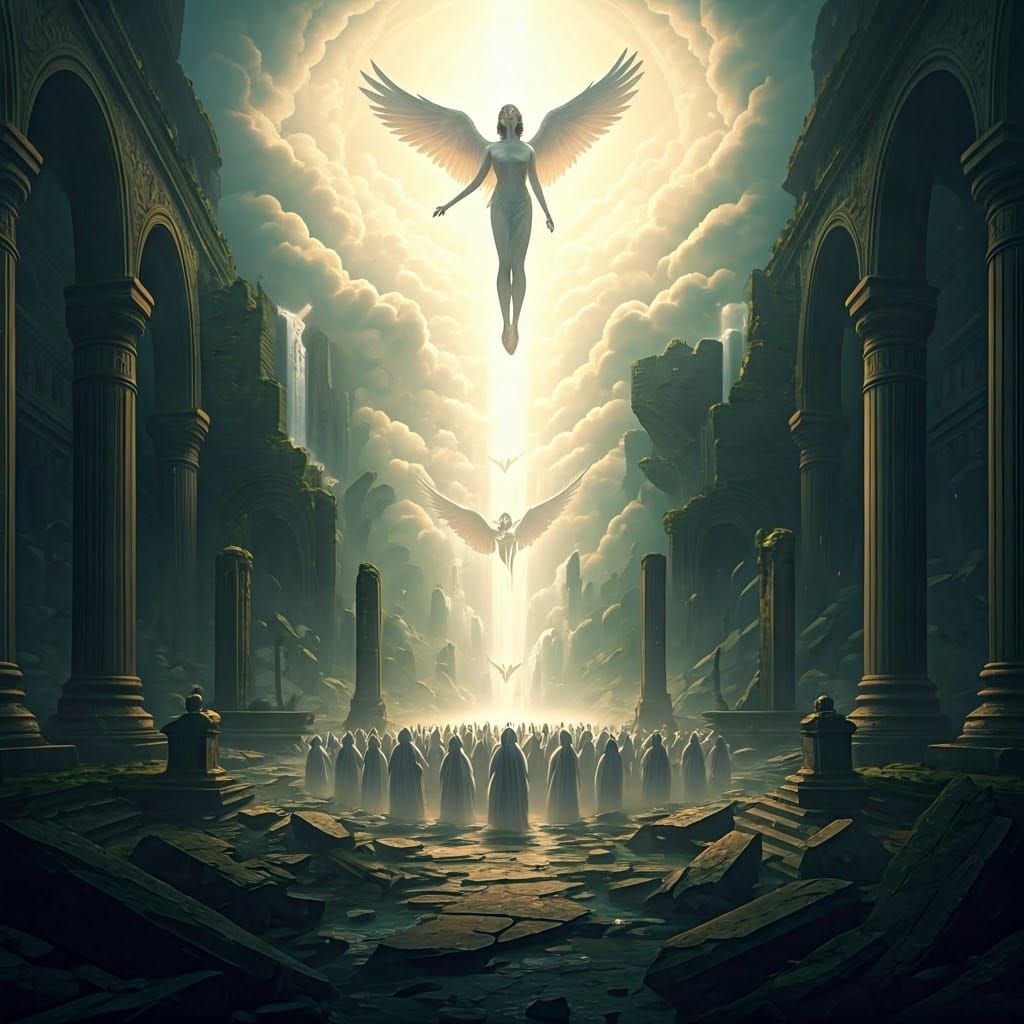 Ethereal Divine Beings Descend Upon Covenant People