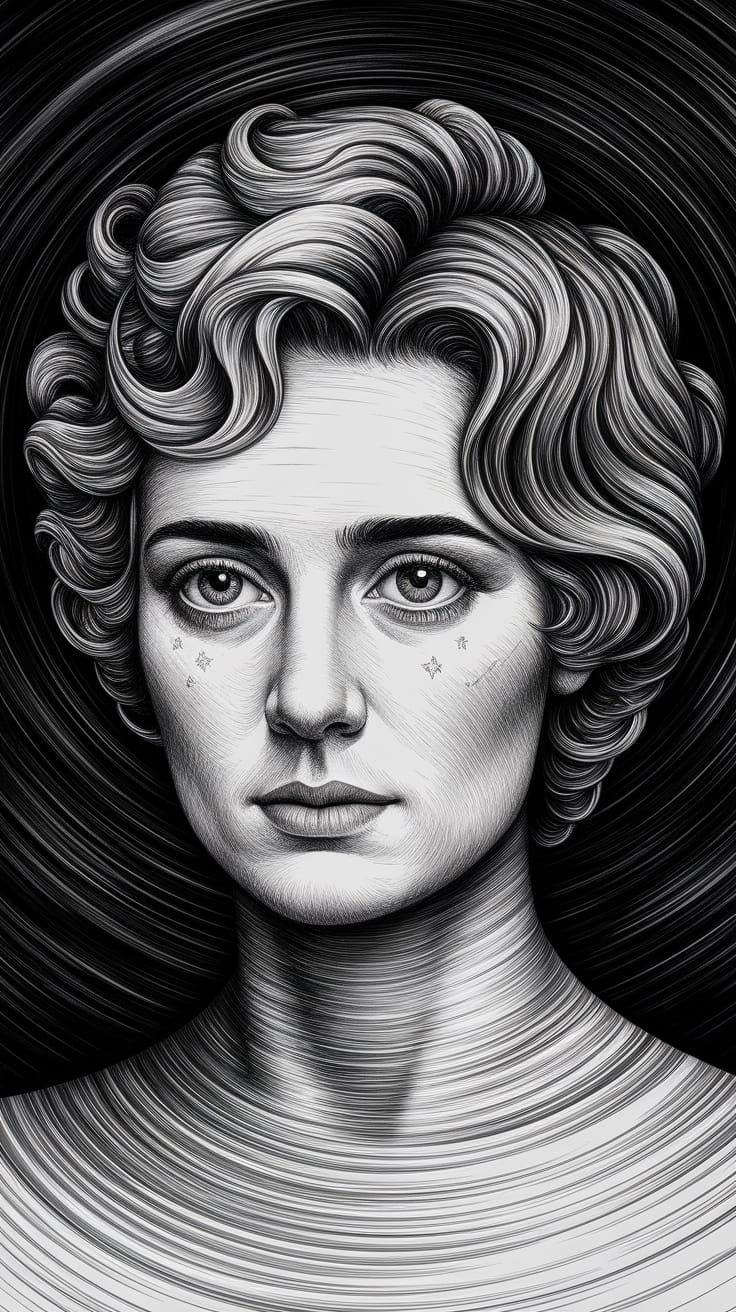 Celestial Dreamscapes in Elegant Etching Style