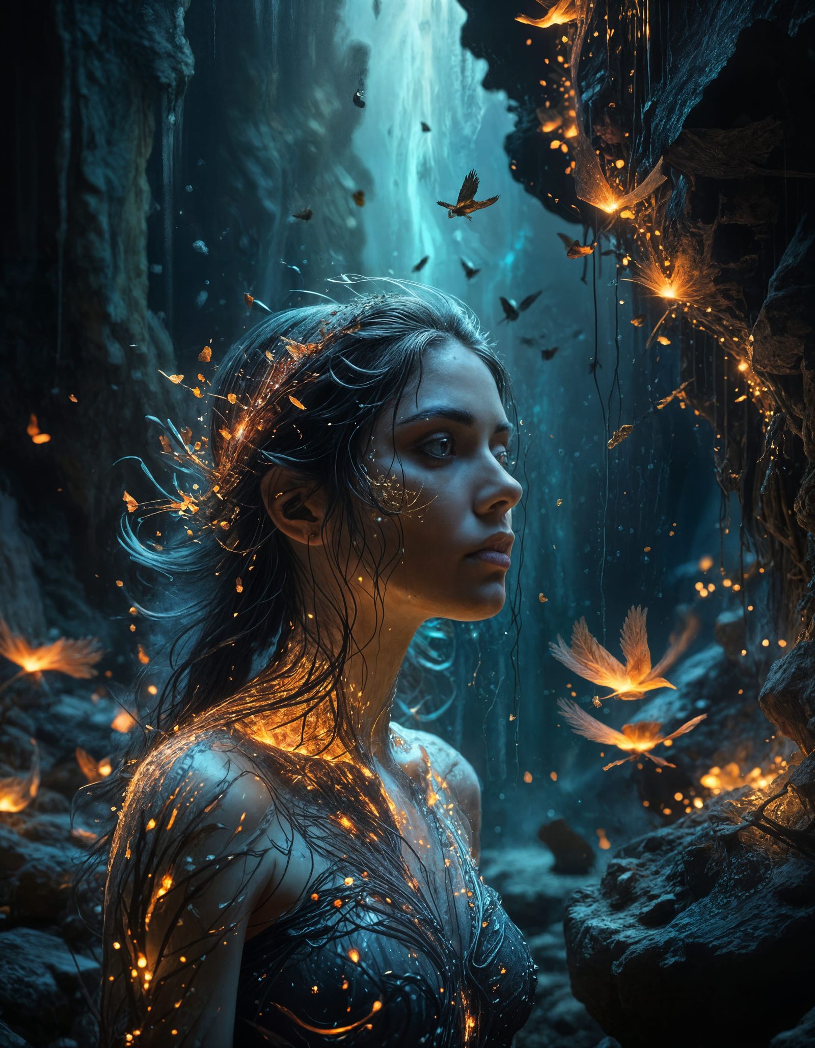 Surreal Portrait of Cosmic Serenity