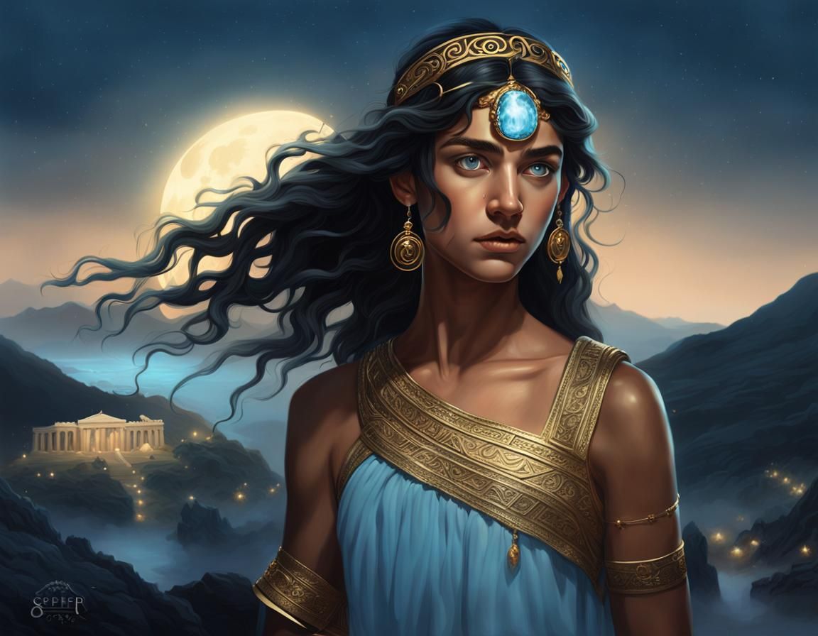 Centaur Girl in Ancient Greek Landscape, Photorealistic