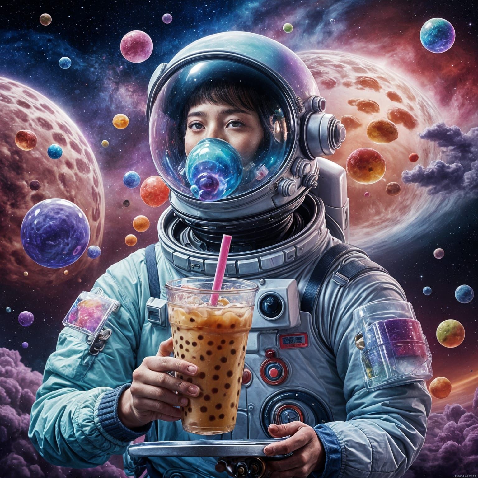 Bubble Tea in Space: A Whimsical Concept