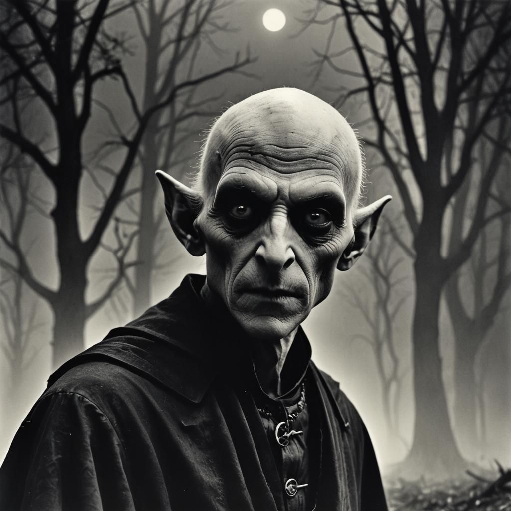 Nosferatu in High Contrast Black and White