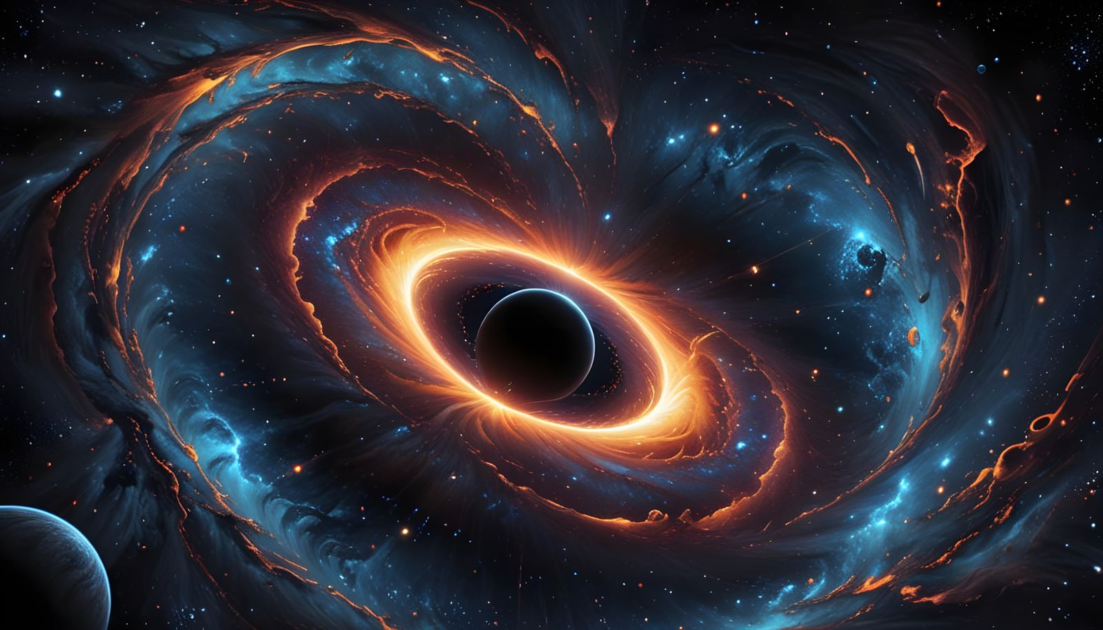 Cosmic Black Hole Emerges in Hyper-Detailed Holographic Art