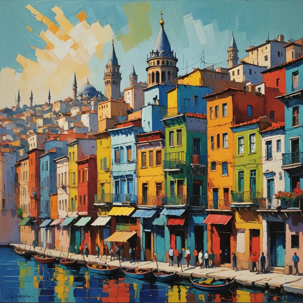Fauvist Istanbul: Vibrant Colors and Energetic Strokes