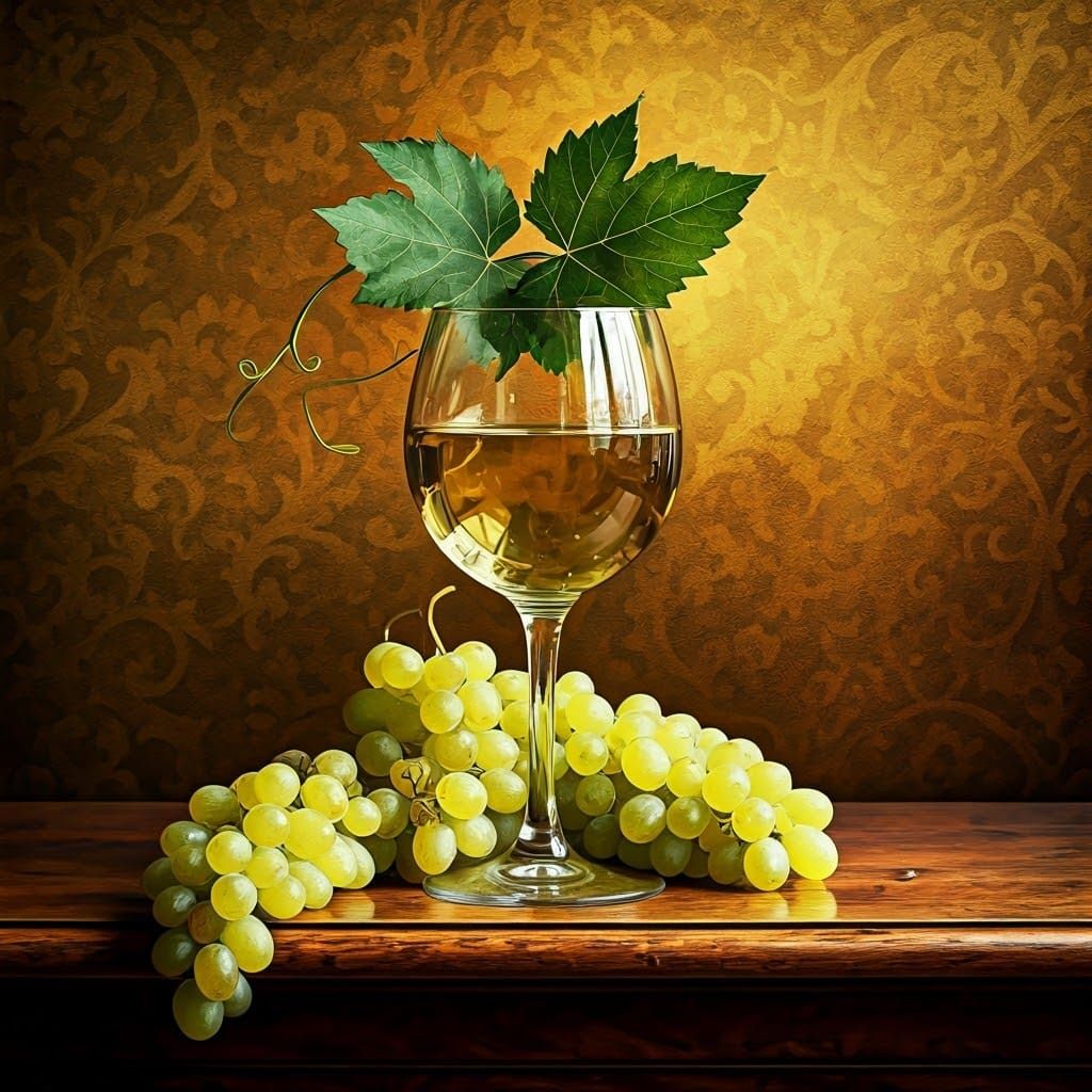 Impressionistic Still Life in Warm, Golden Hues