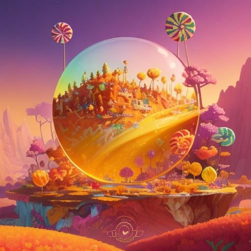 Honey Bear in Candyland: Hyperrealistic Candy Art