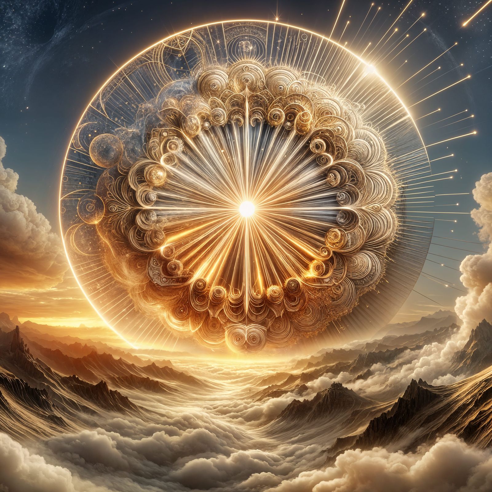 Radiant Sun in Detailed 3D Rendering