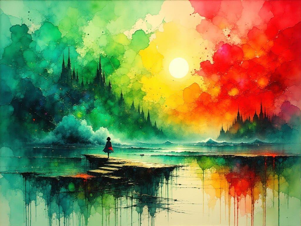 Swirling Ink Abstraction in Harmonious Dance