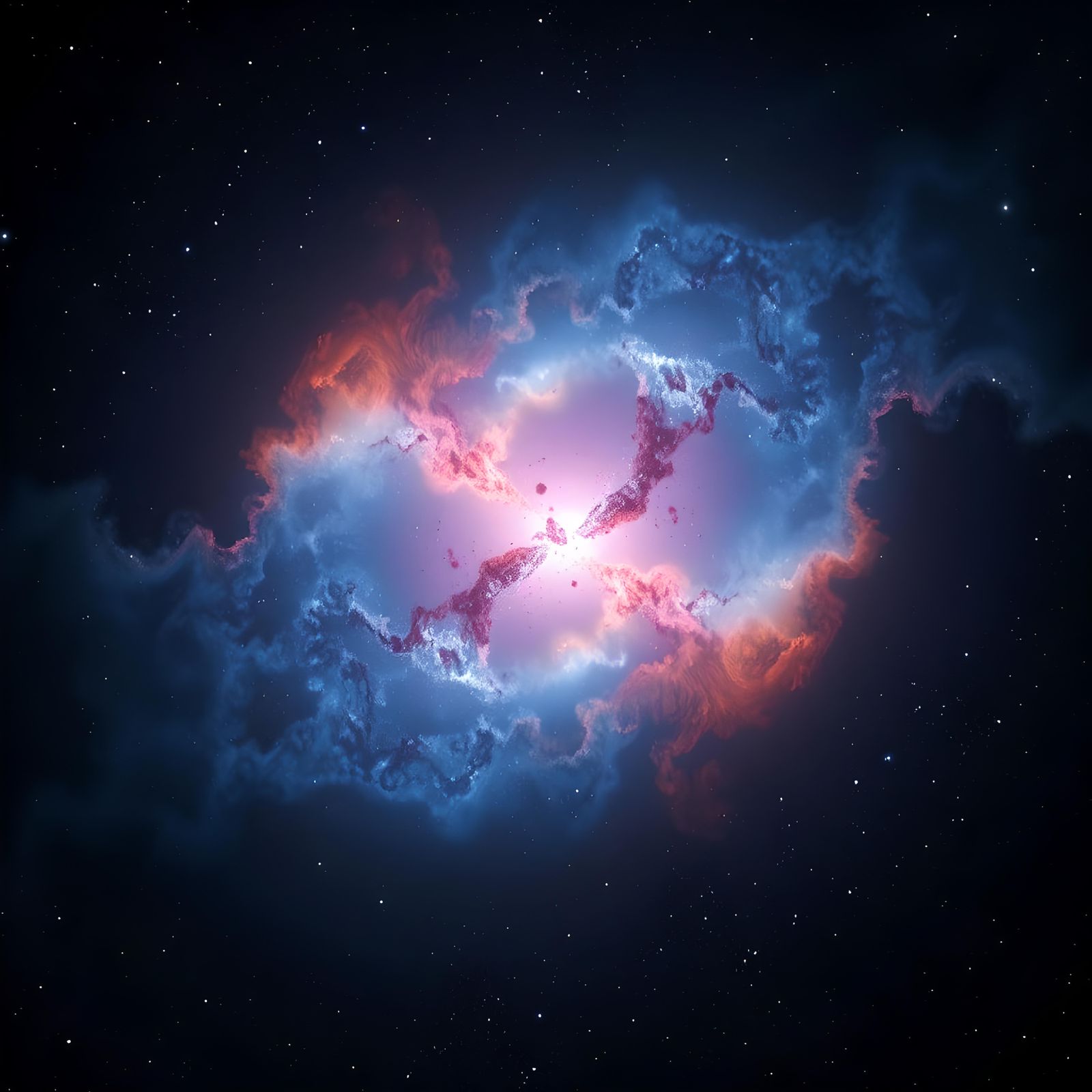 Detailed Starburst Nebula in Deep Color