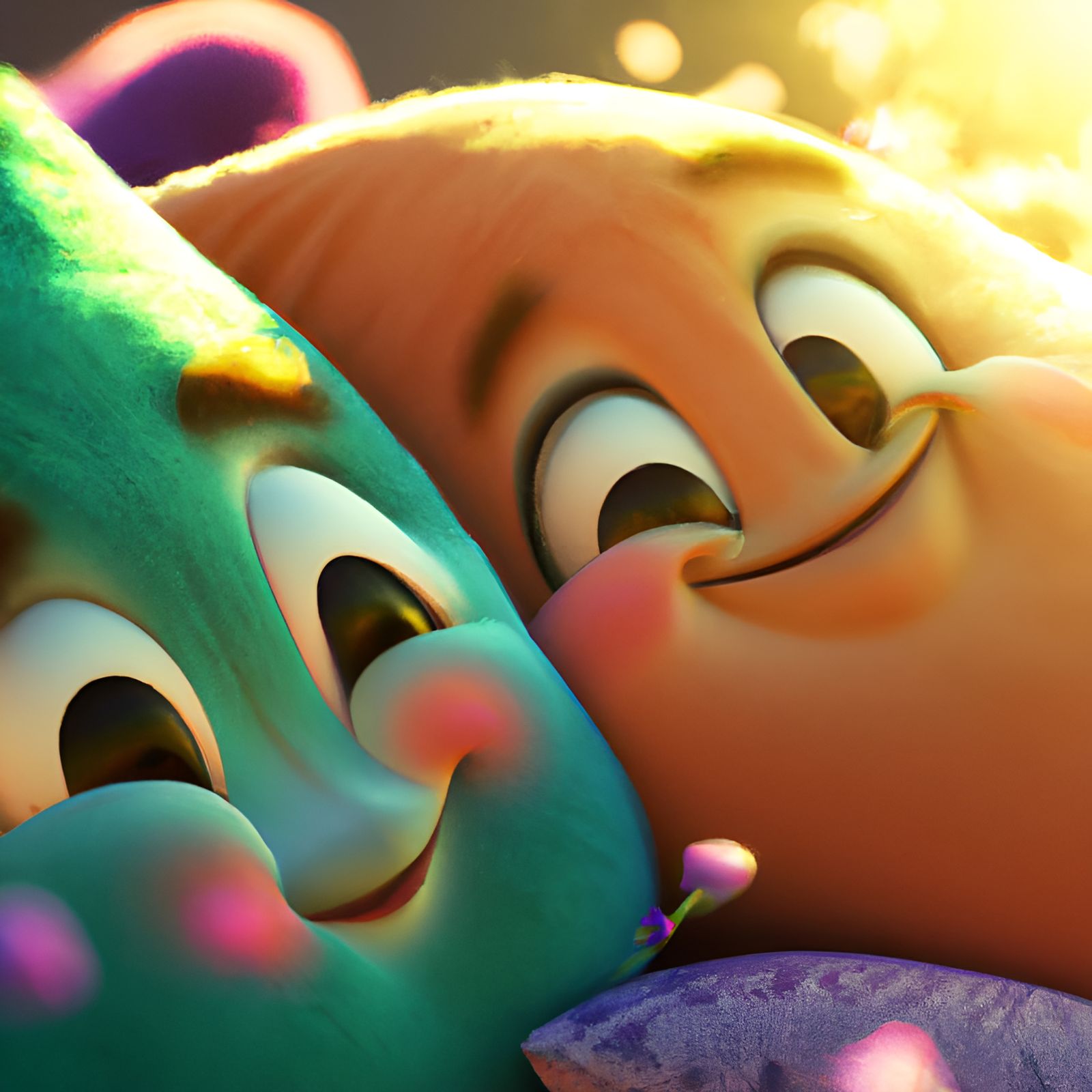 Happy Pillows Chatting: 3D Animated Still Life