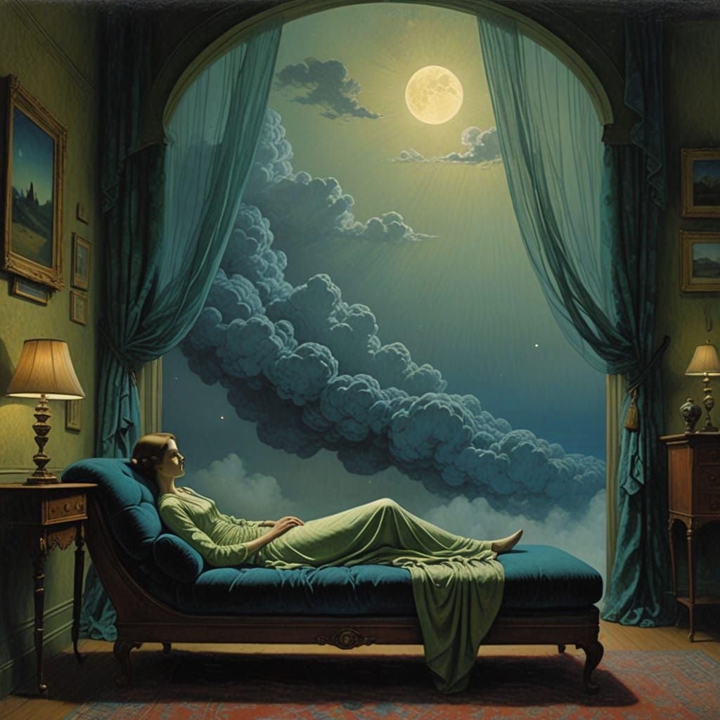 Ethereal Dreamer Lost in Soft, Luminous Reverie