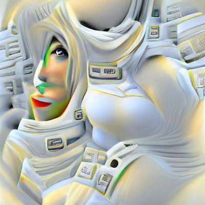 Beautiful Woman in Space in 8k Resolution