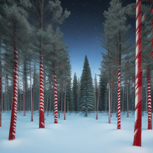 Surreal Winter Wonderland in Impasto Style